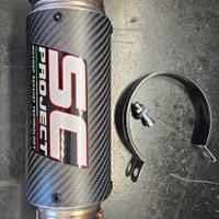 terminale di scarico in carbonio universale da 63m