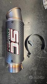 terminale di scarico in carbonio universale da 63m