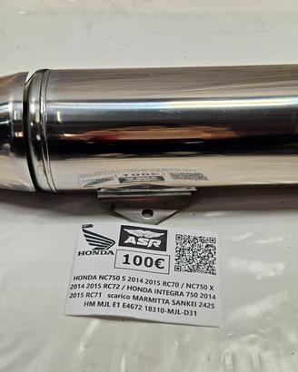 TERMINALE DI SCARICO MARMITTA ORIGINALE PER HONDA 