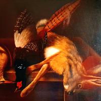 Dipinto ad olio 60x50 int. a tema selvaggina