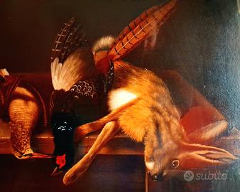 Dipinto ad olio 60x50 int. a tema selvaggina