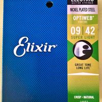 CORDE PER CHITARRA ELETTRICA ELIXIR OPTIWEB 09-42