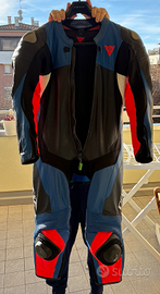 TUTA DAINESE - ASSEN 2 - NERO-BLU-ROSSO FLUO