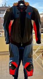 TUTA DAINESE - ASSEN 2 - NERO-BLU-ROSSO FLUO