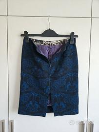 Roberto Cavalli | Gonna Vintage nera e blu | 38/S
