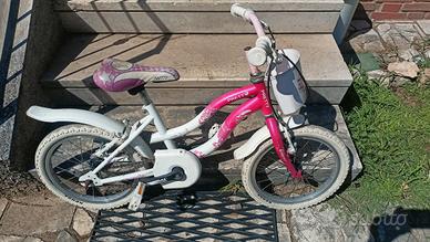 Bici bambina 16" Pretty rosa/bianca