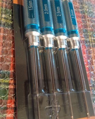 Set chiavi esagonali modellismo mm 1,5/2,0/2,5/3,0