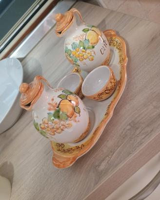 Set Olio e Aceto ceramica Vietri 