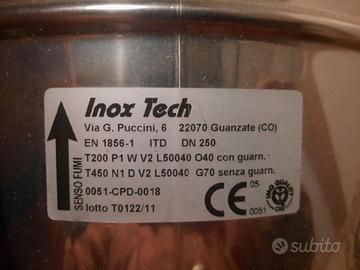 Tubo 50 cm canna fumaria | Acciaio inox 250mm dia