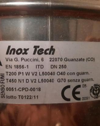 Tubo 50 cm canna fumaria | Acciaio inox 250mm dia