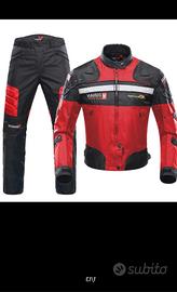 tuta moto in cordura con protezioni 