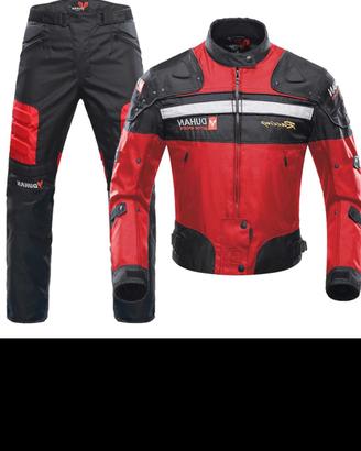 tuta moto in cordura con protezioni 