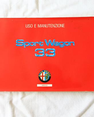 ALFA ROMEO 33 SPORTWAGON LIBRETTO USO MANUTENZIONE