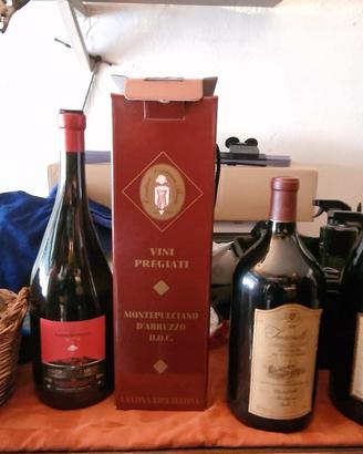 BOTTIGLIE MAGNUM VUOTE-PIENE DI PROSECCO E VINO