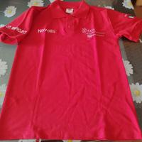 Polo rossa a manica corta brandizzata
