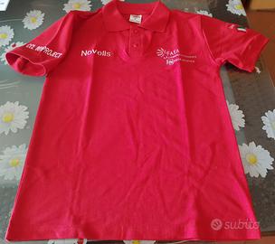 Polo rossa a manica corta brandizzata