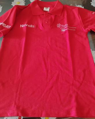 Polo rossa a manica corta brandizzata