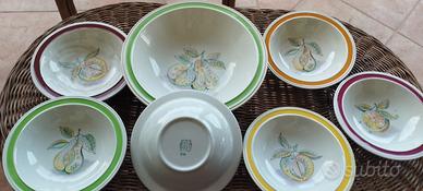 set vintage frutta per 6 persone 