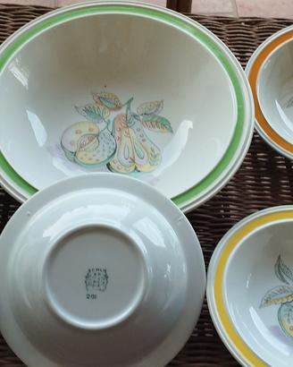 set vintage frutta per 6 persone 