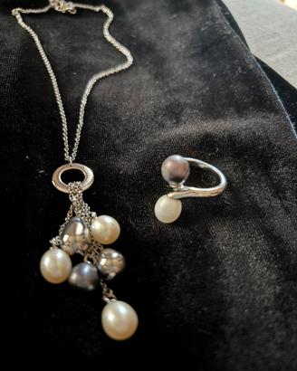 Parure Morellato in acciaio e perle