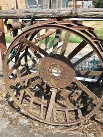 RUOTE A GABBIA IN FERRO PER TRATTORE 