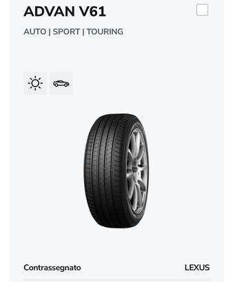 Pneumatici Lexus Yokohama Advan V61 225/55 R18