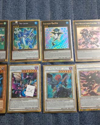 Lotto carte yugioh Gold Secret xyz mostro synchro