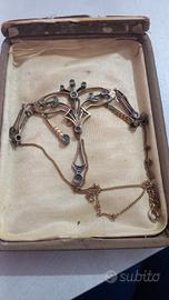 collana Antica oro 9 karati e argento 