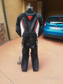 tuta moto 50 dainese divisibile in pelle