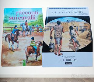 Due libri per bambini storie sui cavalli e indiani