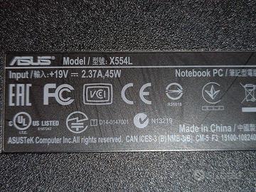 Notebook Asus X554L i3 4GB 500GB per ricambi