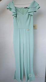 Tuta jumpsuit verde acquamarina Elisabetta Franchi