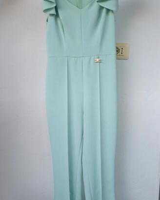 Tuta jumpsuit verde acquamarina Elisabetta Franchi