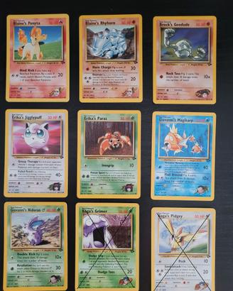 Lotto 11 carte set Gym challenge - Near mint
