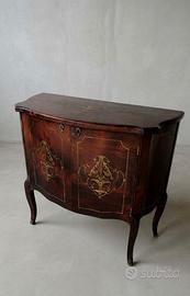 credenza stile luigi XV in legno con vetro interno
