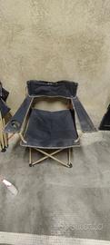 2 sedie con braccioli da campeggio
