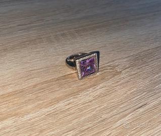 anello argento con pietra ametista