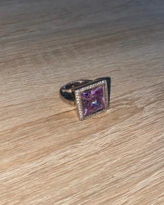 anello argento con pietra ametista