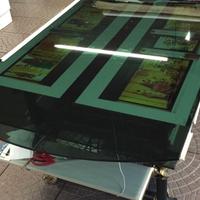 Tavoli Rettangolari in Vetro con Tubi Dalmine