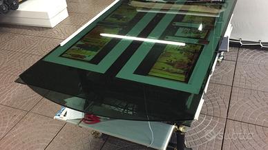 Tavoli Rettangolari in Vetro con Tubi Dalmine