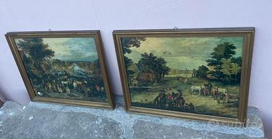 Quadro riproduzione Bruegel con CORNICE in legno