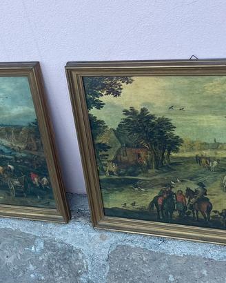 Quadro riproduzione Bruegel con CORNICE in legno