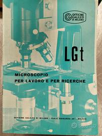 Raro microscopio binoculare Officine Galileo Milan