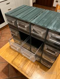 Porta viti e minuteria Modulare - 4 Cubi Plastica