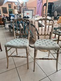 Vintage coppia di sedioline chiavarine