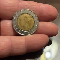Moneta da 500 lire Luca Pacioli