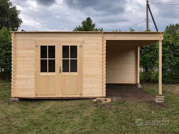 CASETTA DI LEGNO TAMPA 501x312x211h con veranda