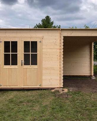 CASETTA DI LEGNO TAMPA 501x312x211h con veranda