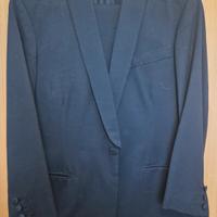 Smoking nero black purissima lana vergine sartoria