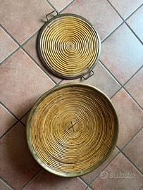 2 pezzi in Rattan anni ‘70